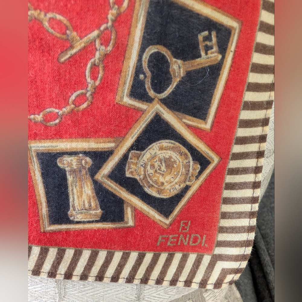 Fendi Vintage Small Handkerchief/Neck Scarf - Picture 2 of 3